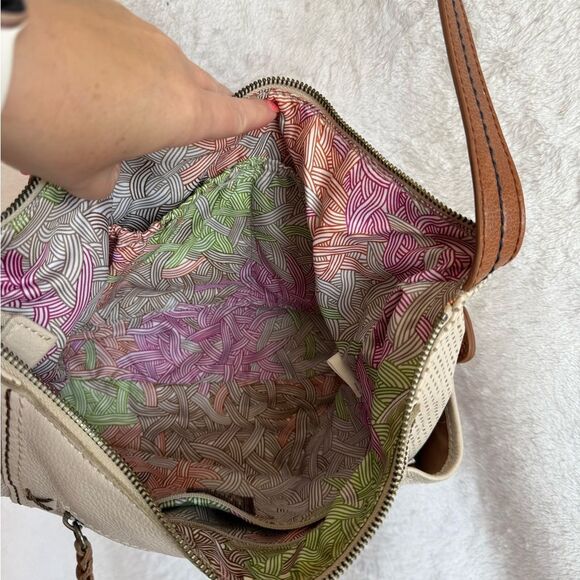 The Sak Cream and Brown Shoulder Bag - Picture 8 of 10